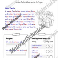 Silbenschrift: Lesetexte mit Fragen (2. & 3. Klasse) - Arbeitsblatt 04