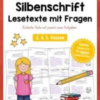 Silbenschrift: Lesetexte mit Fragen (2. & 3. Klasse)
