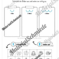 Bastelübung: Silben zählen lernen für die 1. & 2. Klasse (5 Seiten) - Arbeitsblatt 03