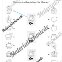 Silben klatschen: Arbeitsheft (1. & 2. Klasse) - Arbeitsblatt 04