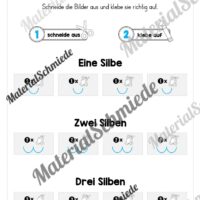 Silben klatschen: Arbeitsheft (1. & 2. Klasse) - Arbeitsblatt 06
