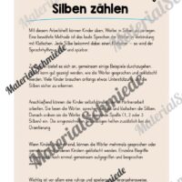 Arbeitsheft: Silben zählen lernen für die 2. & 3. Klasse (8 Seiten) - Arbeitsblatt 01