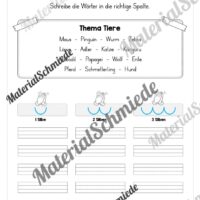 Arbeitsheft: Silben zählen lernen für die 2. & 3. Klasse (8 Seiten) - Arbeitsblatt 03