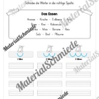 Arbeitsheft: Silben zählen lernen für die 2. & 3. Klasse (8 Seiten) - Arbeitsblatt 04