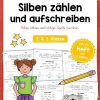 Arbeitsheft: Silben zählen lernen für die 2. & 3. Klasse (8 Seiten)