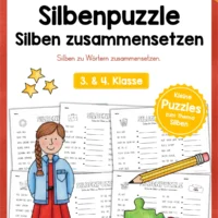 Silbenpuzzles für die 3. & 4. Klasse (8 Seiten)