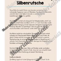 Silbenrutsche - Einfache Übungen (1. & 2. Klasse) - Arbeitsblatt 01