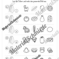 Silbenrutsche - Einfache Übungen (1. & 2. Klasse) - Arbeitsblatt 02