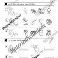 Silbenrutsche - Einfache Übungen (1. & 2. Klasse) - Arbeitsblatt 03