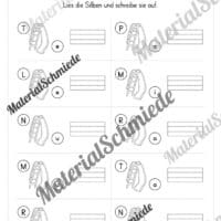 Silbenrutsche - Einfache Übungen (1. & 2. Klasse) - Arbeitsblatt 04