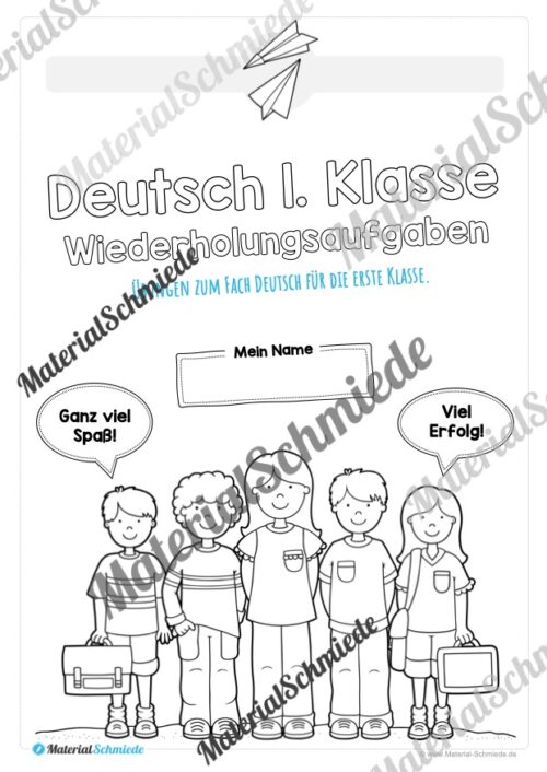 Fit in Deutsch: Wiederholungsaufgaben für die 1. Klasse (30 Arbeitsblätter) - Vorschau 01