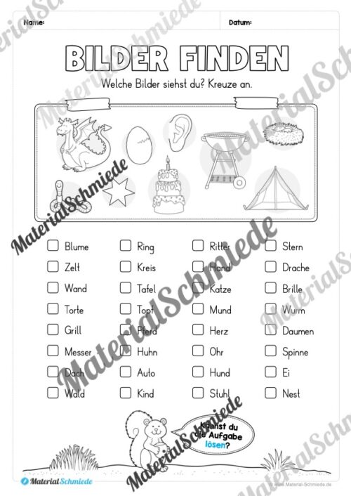 Fit in Deutsch: Wiederholungsaufgaben für die 1. Klasse (30 Arbeitsblätter) - Vorschau 07