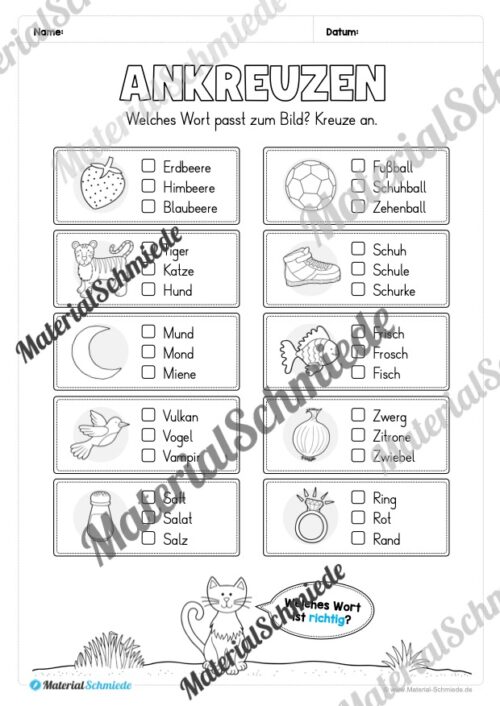 Fit in Deutsch: Wiederholungsaufgaben für die 1. Klasse (30 Arbeitsblätter) - Vorschau 09