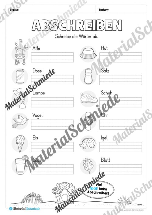 Fit in Deutsch: Wiederholungsaufgaben für die 1. Klasse (30 Arbeitsblätter) - Vorschau 11