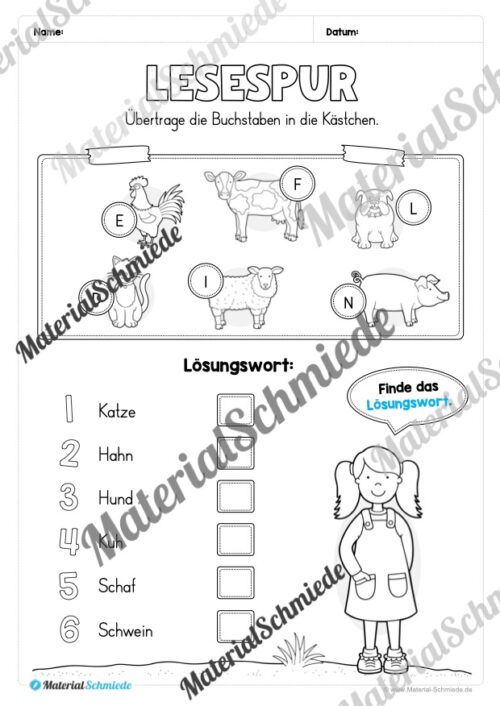Fit in Deutsch: Wiederholungsaufgaben für die 1. Klasse (30 Arbeitsblätter) - Vorschau 12
