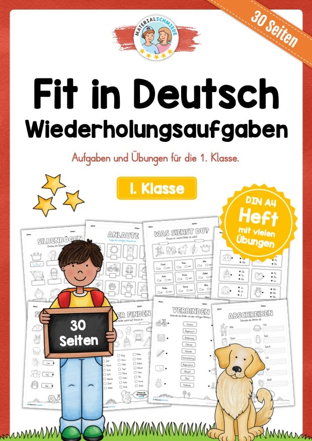 Fit in Deutsch: Wiederholungsaufgaben für die 1. Klasse (30 Arbeitsblätter) Fit in Deutsch: Wiederholungsaufgaben für die 1. Klasse (30 Arbeitsblätter)
