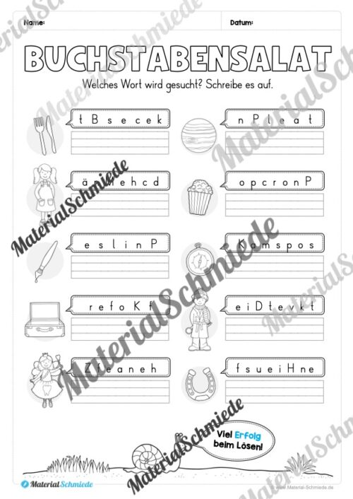 Fit in Deutsch: Wiederholungsaufgaben für die 2. Klasse (30 Arbeitsblätter) - Vorschau 15