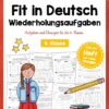 Fit in Deutsch: Wiederholungsaufgaben 4. Klasse (30 Arbeitsblätter) [Digital]