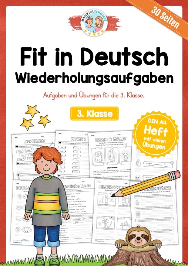 Fit in Deutsch: Wiederholungsaufgaben für die 3. Klasse (30 Arbeitsblätter) Fit in Deutsch: Wiederholungsaufgaben für die 3. Klasse (30 Arbeitsblätter)