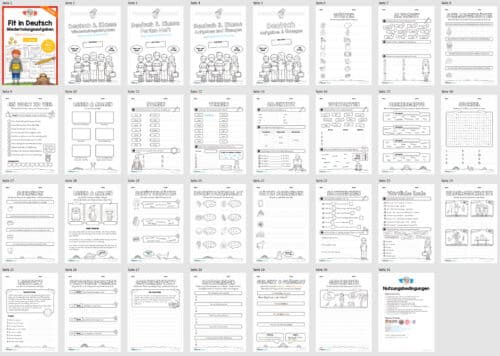 Fit in Deutsch: Wiederholungsaufgaben für die 3. Klasse (Überblick)