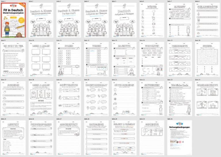 Fit in Deutsch: Wiederholungsaufgaben für die 3. Klasse (Überblick) Fit in Deutsch: Wiederholungsaufgaben für die 3. Klasse (Überblick)