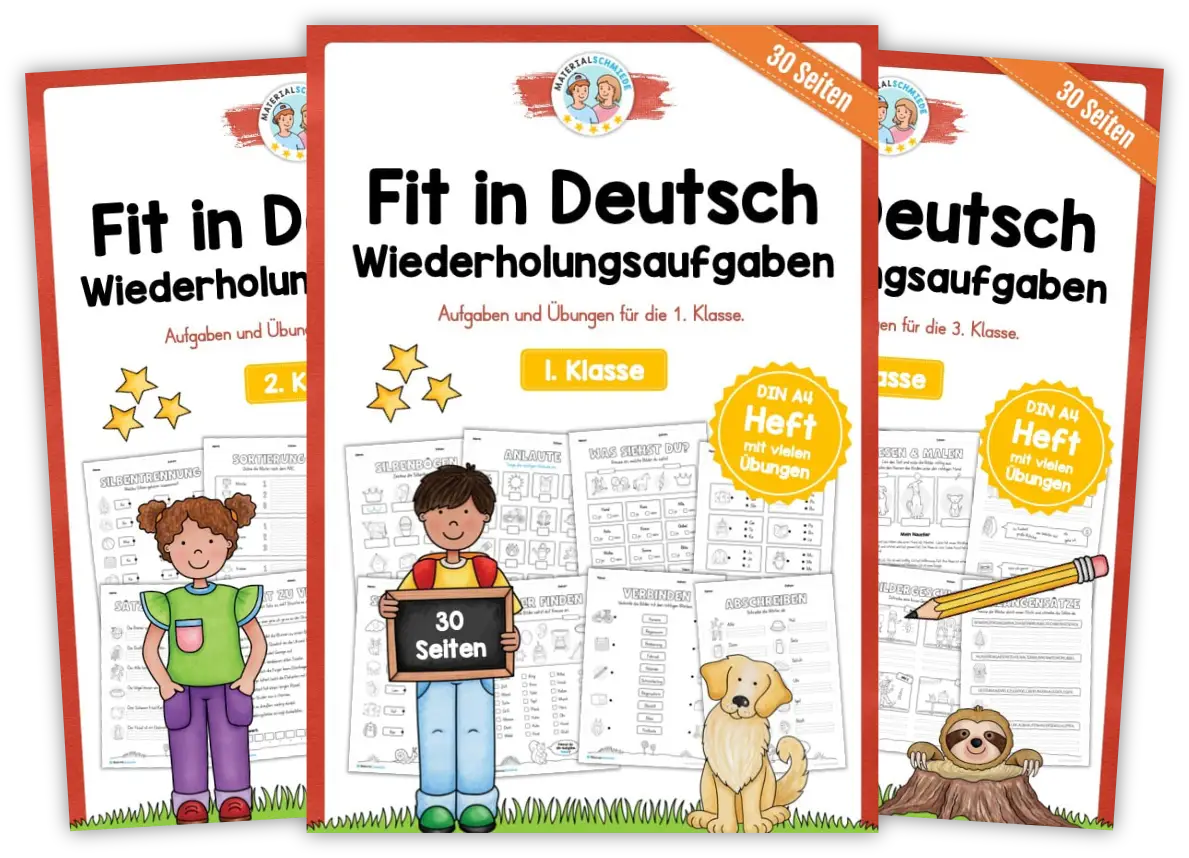 Fit in Deutsch - Wiederholungshefte für die 1. - 4 Klasse