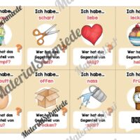 Lesespiel Adjektive: Gegenteile finden (40 Karten) - Arbeitsblatt 05