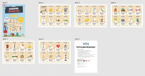 Lesespiel Adjektive: Gegenteile finden (40 Karten) - Überblick