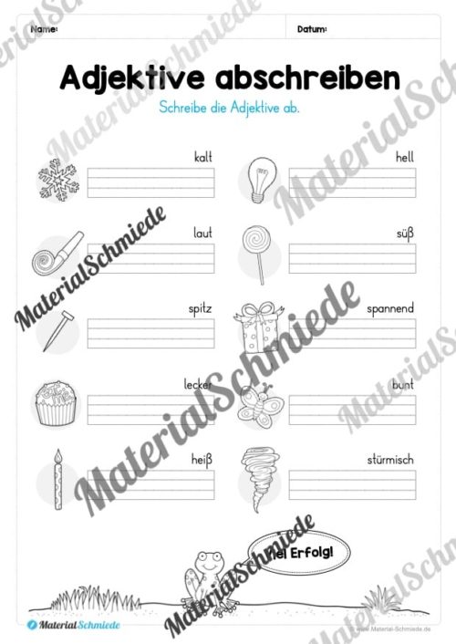 Materialpaket Adjektive (Vorschau 03)