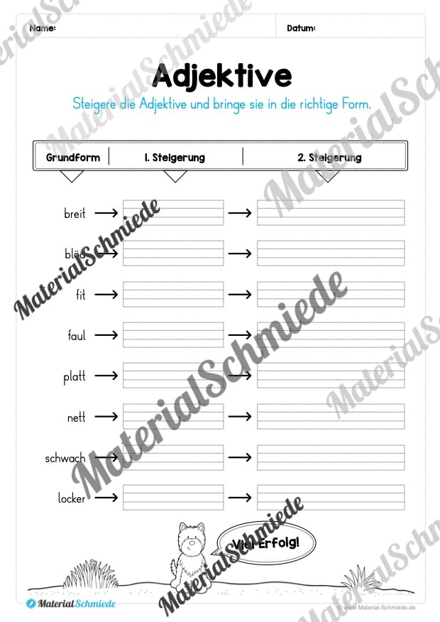 Materialpaket Adjektive (Vorschau 20)