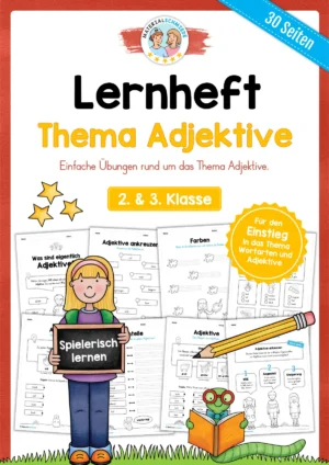 Lernheft Adjektive - 2. & 3. Klasse (30 Arbeitsblätter)