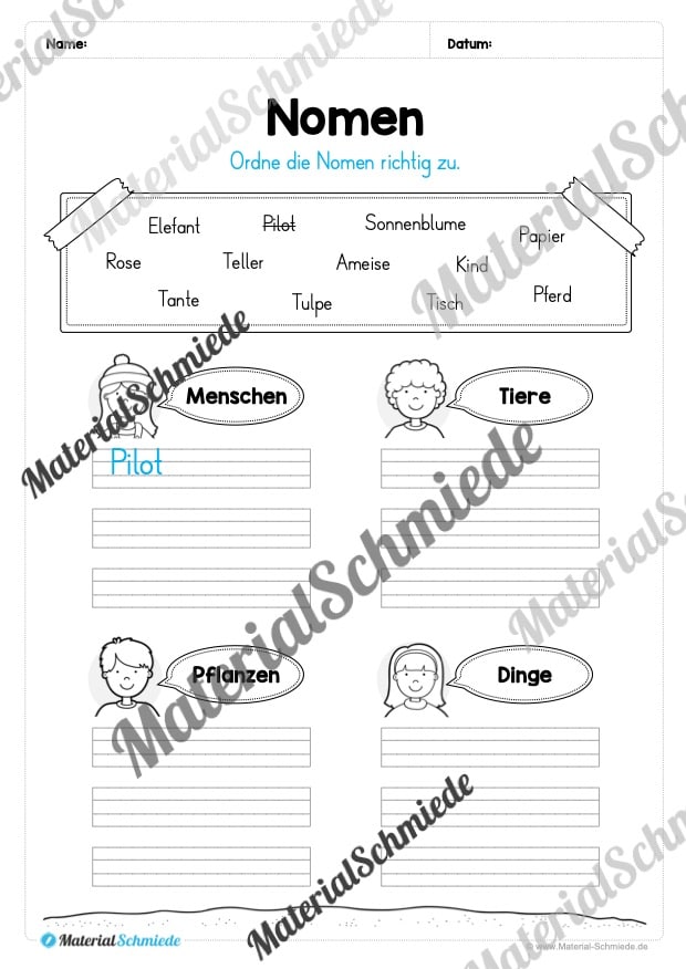 Materialpaket Wortarten (Vorschau 04)