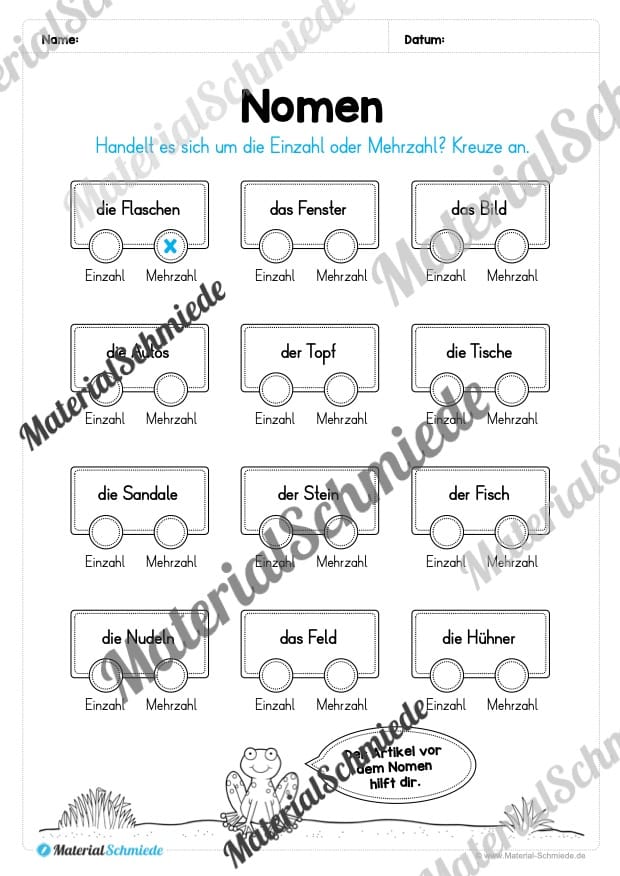 Materialpaket Wortarten (Vorschau 05)