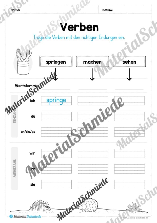 Materialpaket Wortarten (Vorschau 12)