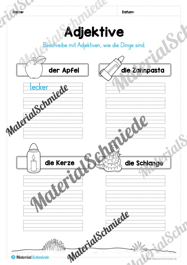 Materialpaket Wortarten (Vorschau 15)