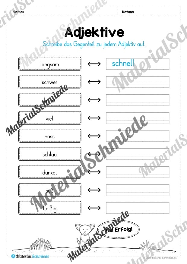 Materialpaket Wortarten (Vorschau 16)