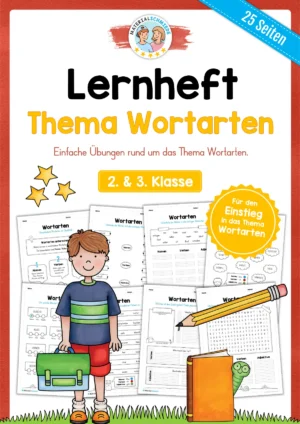 Lernheft Wortarten - 2. & 3. Klasse (25 Arbeitsblätter)