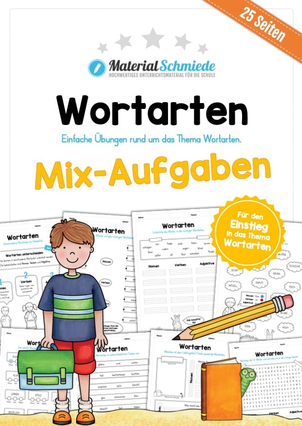 Materialpaket Wortarten (25 Arbeitsblätter)