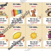 Lesespiel Nomen (40 Karten) - Arbeitsblatt 01