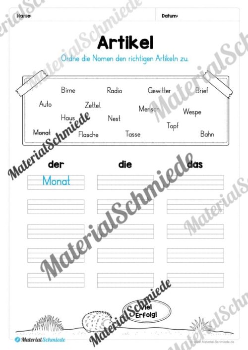 Materialpaket Nomen (Vorschau 12)