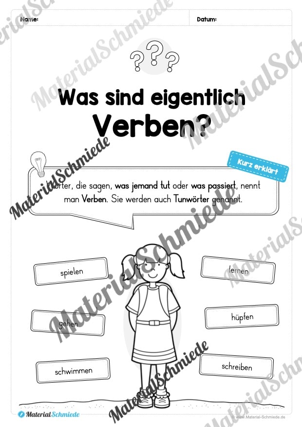 Materialpaket Verben (Vorschau 02)