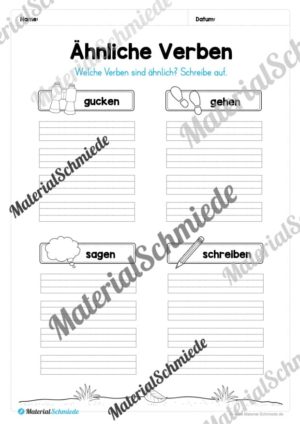 Materialpaket Verben (Vorschau 14)