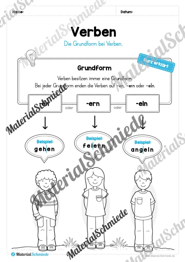 Materialpaket Verben (Vorschau 16)