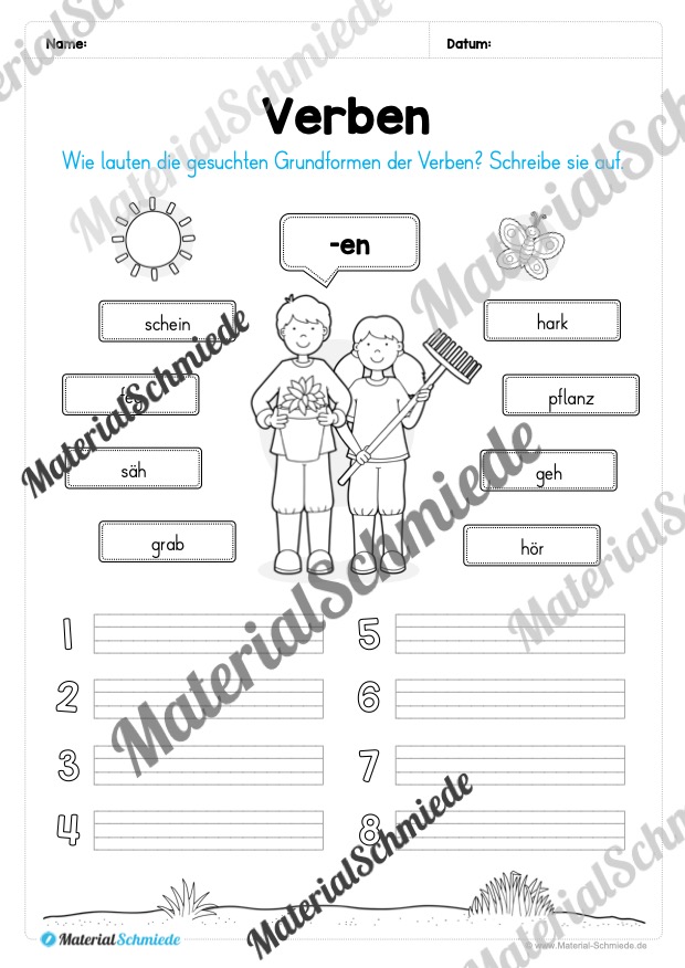 Materialpaket Verben (Vorschau 20)