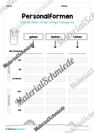 Materialpaket Verben (Vorschau 22)