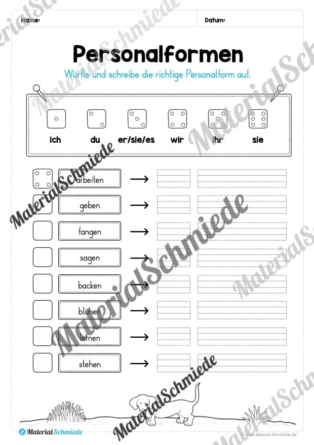 Materialpaket Verben (Vorschau 28)