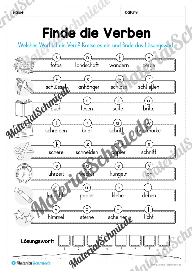 Materialpaket Verben (Vorschau 29)