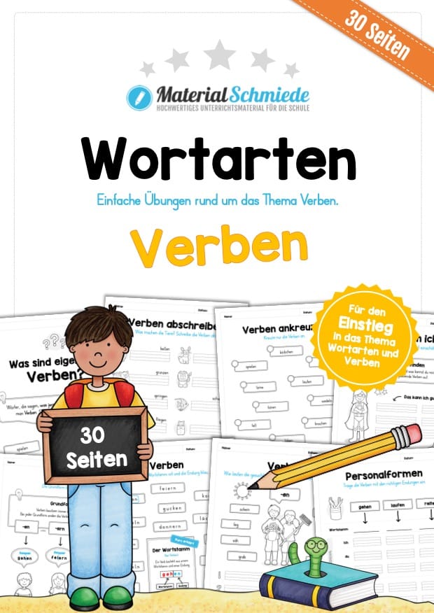 Materialpaket Verben (30 Arbeitsblätter)