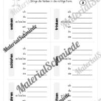 Verben konjugieren (Verbenbaum) - Arbeitsblatt 03