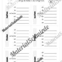 Verben konjugieren (Verbenbaum) - Arbeitsblatt 05